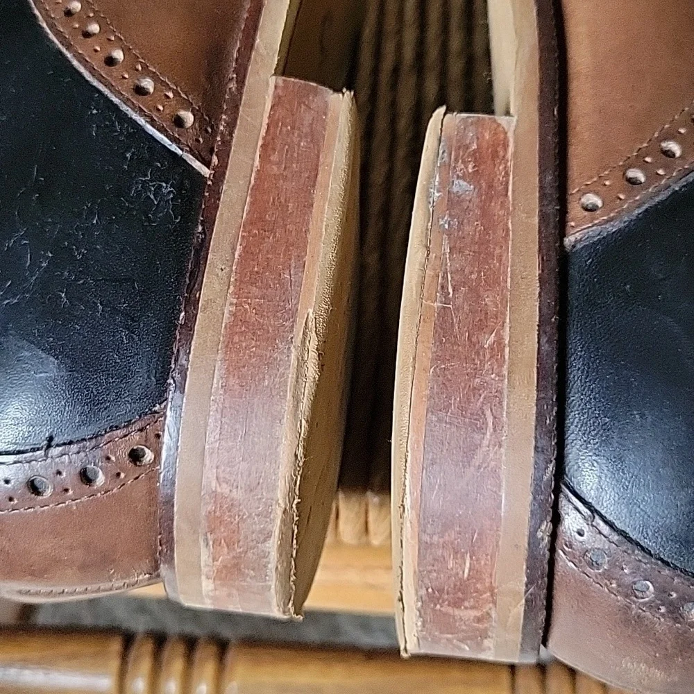 Cole Haan brown and black loafers/oxfords, size 10.5M